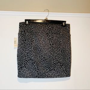 Decree Gray Animal Print Mini Skirt NWT - XL